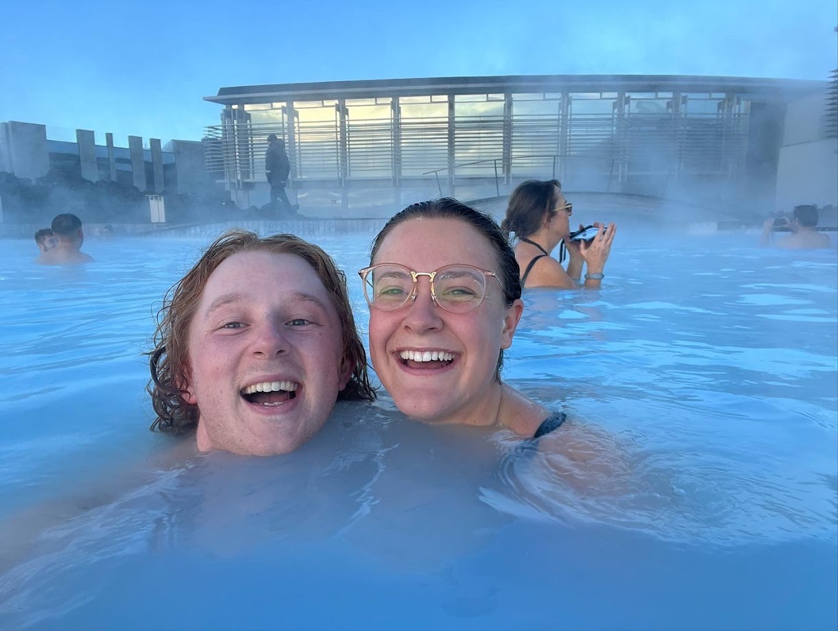 Anna and Alex in the Blue Lagoon, Iceland, 2022
