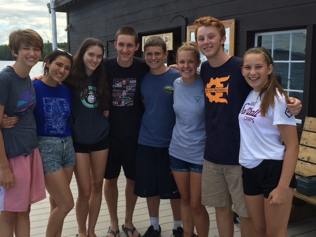 Group of camp friends at Three Mile Island, 2015