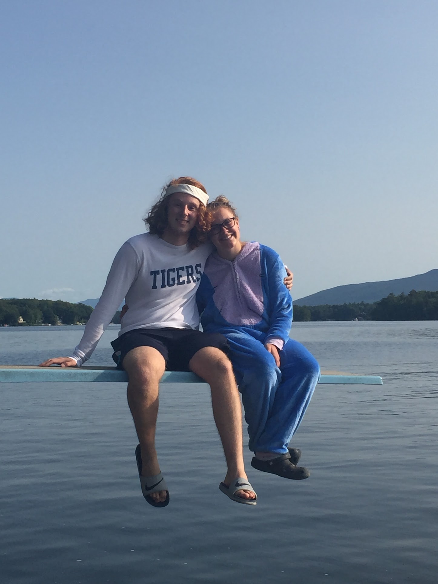 Anna and Alex on the diving board, 2017