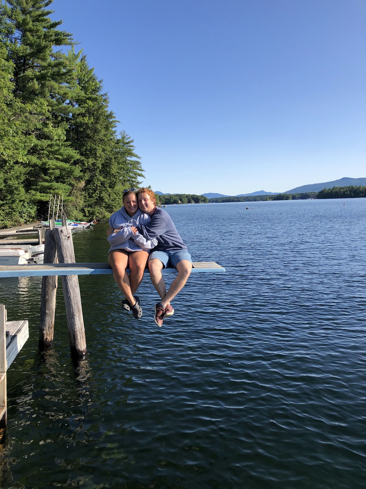 Anna and Alex on the diving board, 2019