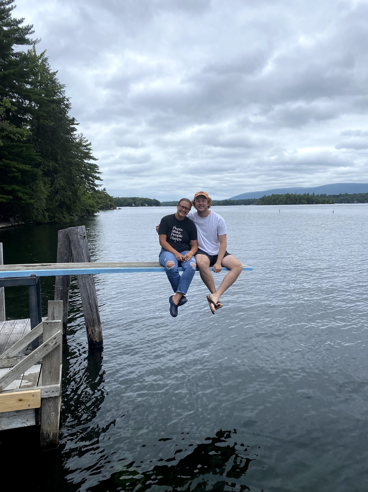 Anna and Alex on the diving board, 2021