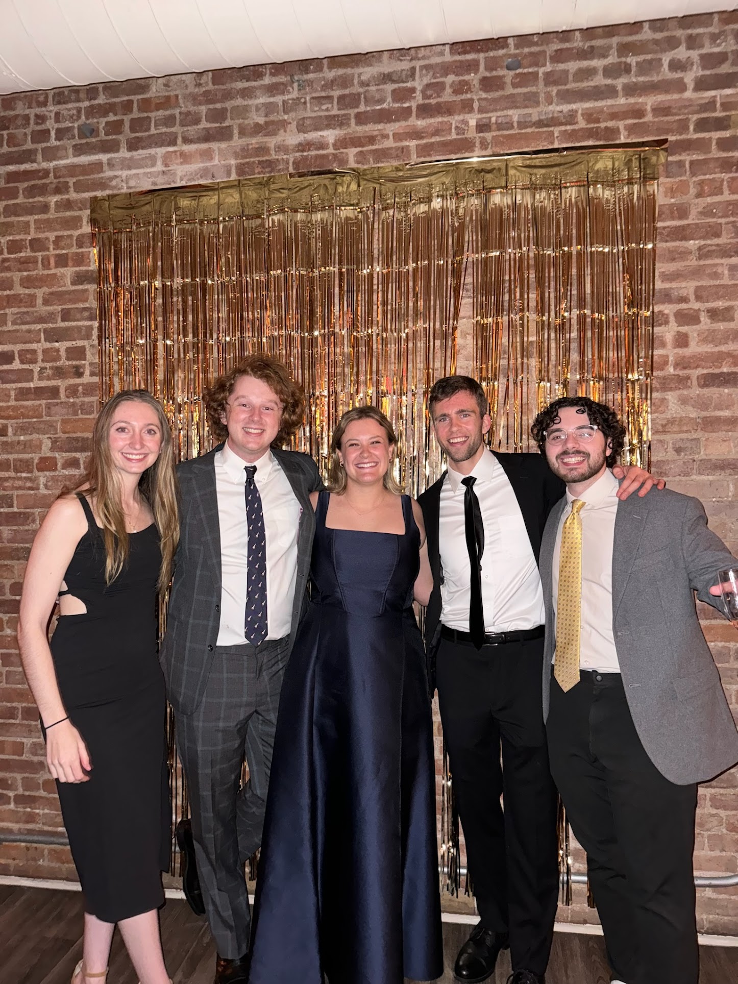 Anna and Alex with friends dressed up in New York City