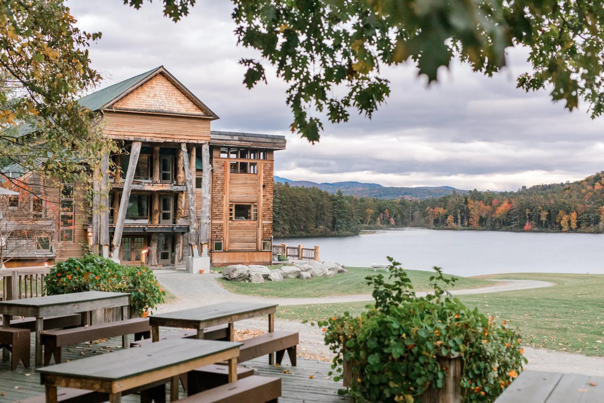 Ogontz Hall overlooking the lake