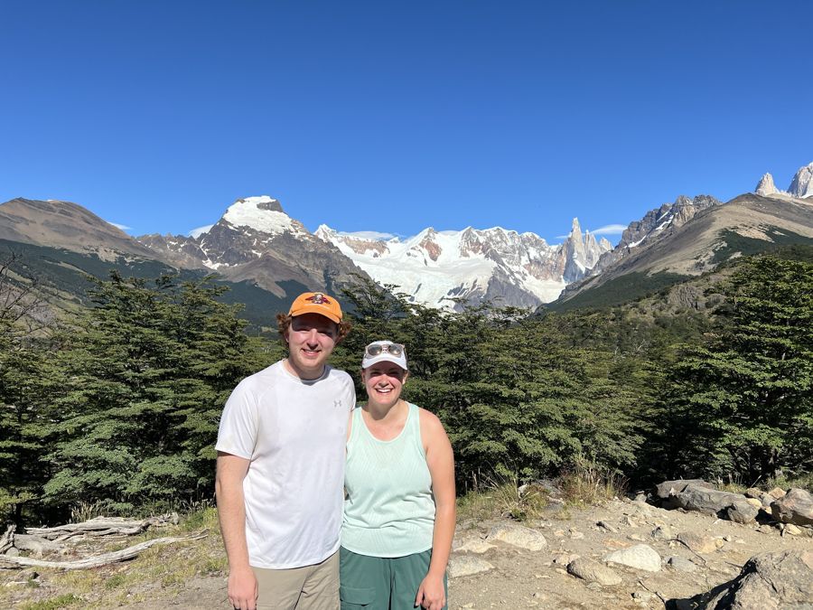 Anna and Alex in outdoor activewear